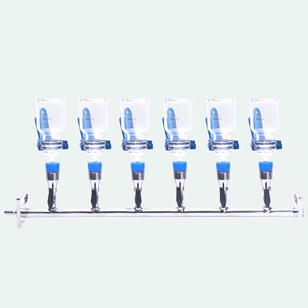 Six Branch Glass Manifold Vacuum Filtration